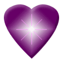 COEUR FLAMME VIOLETTE